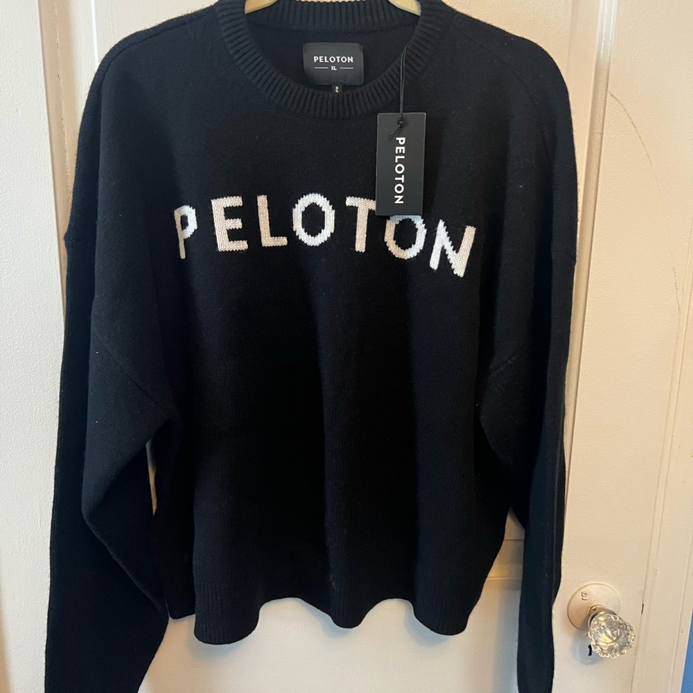Peloton Black Women Wool Sweater